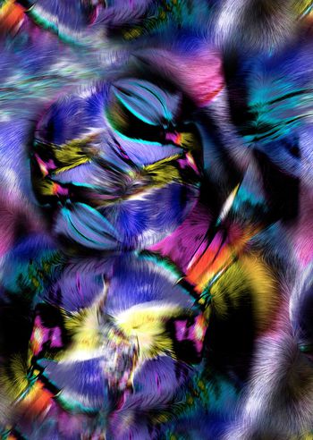 羽毛印花华亿平台图片