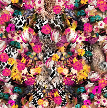 豹纹印花华亿平台图片