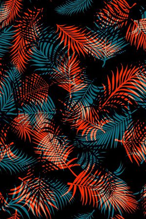 棕榈叶印花华亿平台图片