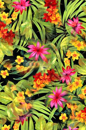 花卉印花华亿平台图片