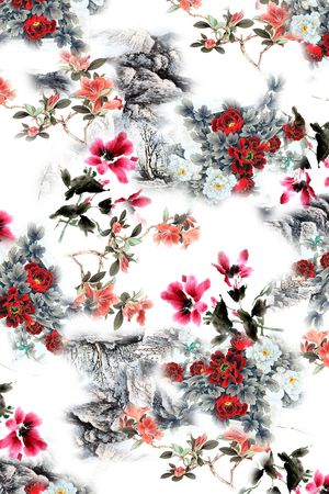 花卉印花华亿平台图片