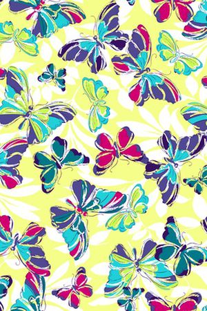 蝴蝶印花华亿平台图片