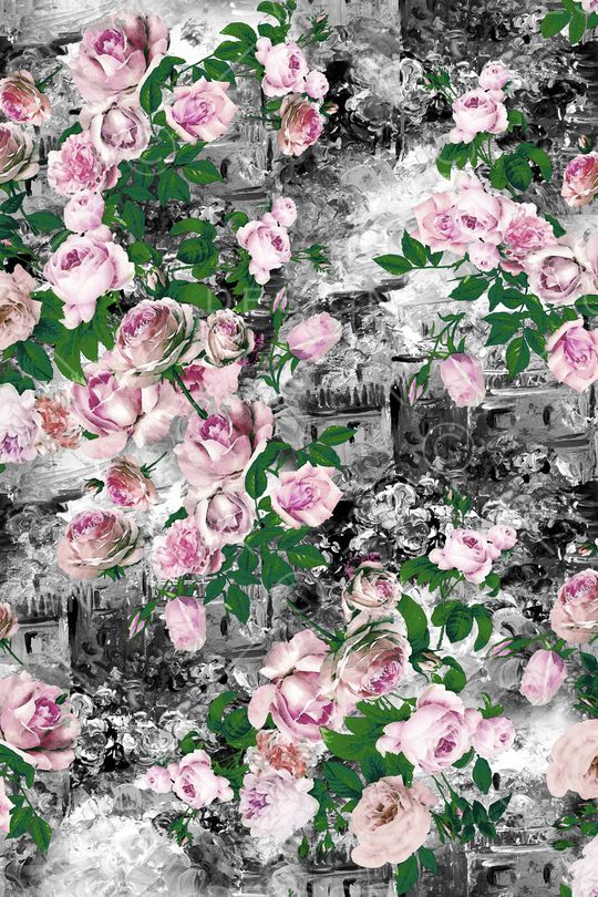 水彩花卉印花华亿平台图片