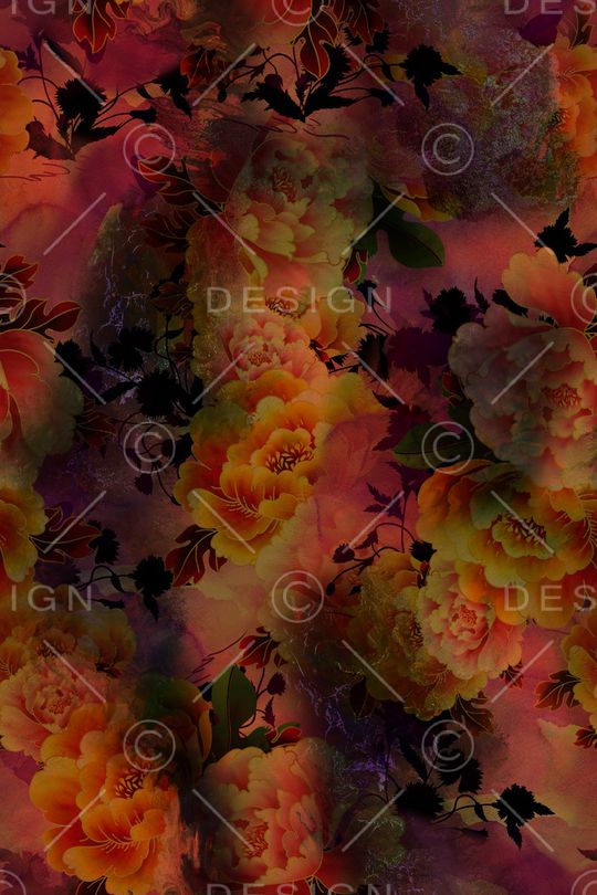 花卉印花华亿平台图片