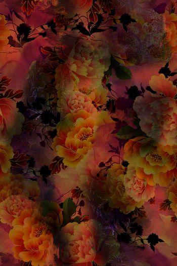 花卉印花华亿平台图片