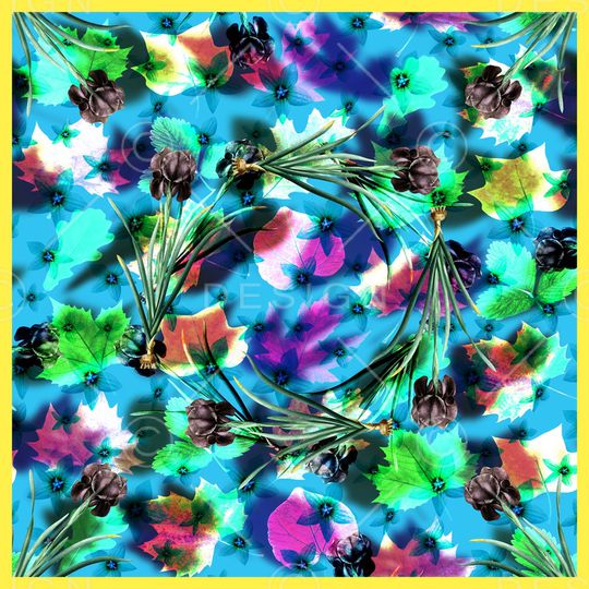 90方巾印花华亿平台图片