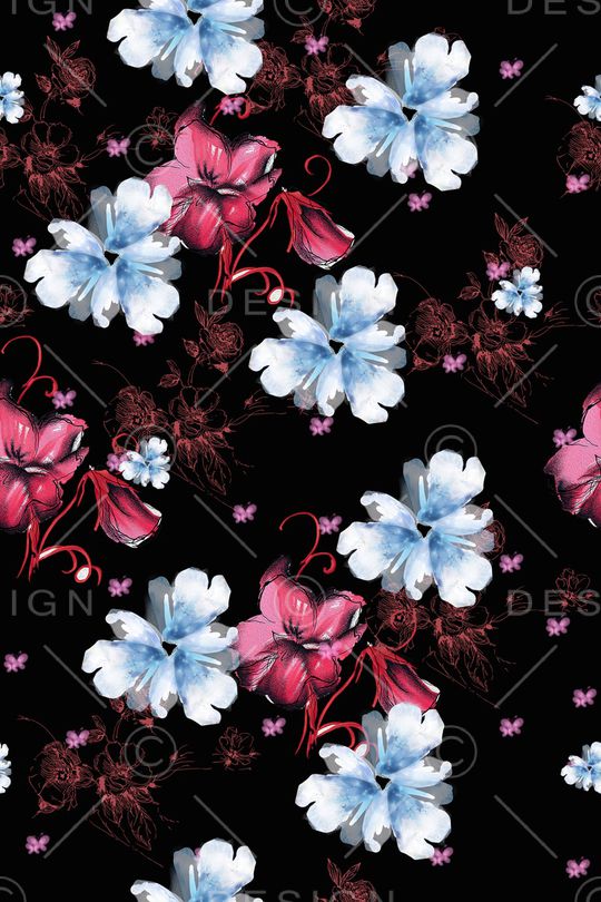 花卉印花华亿平台图片