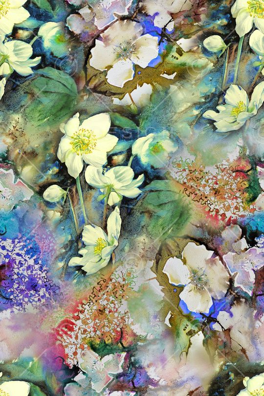 花卉印花华亿平台图片