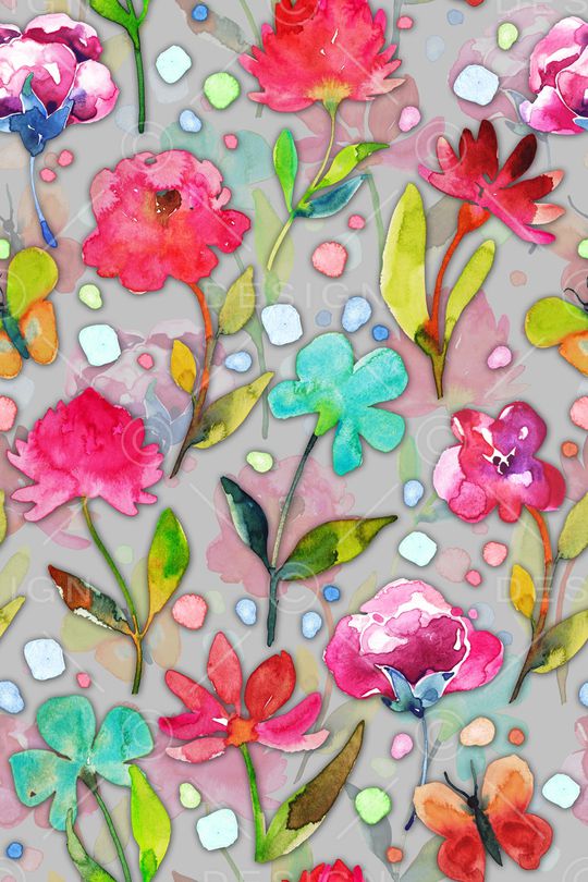 花卉印花华亿平台图片