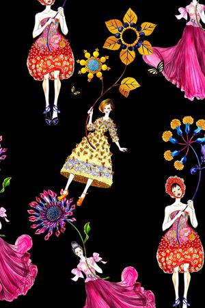 小碎花印花华亿平台图片