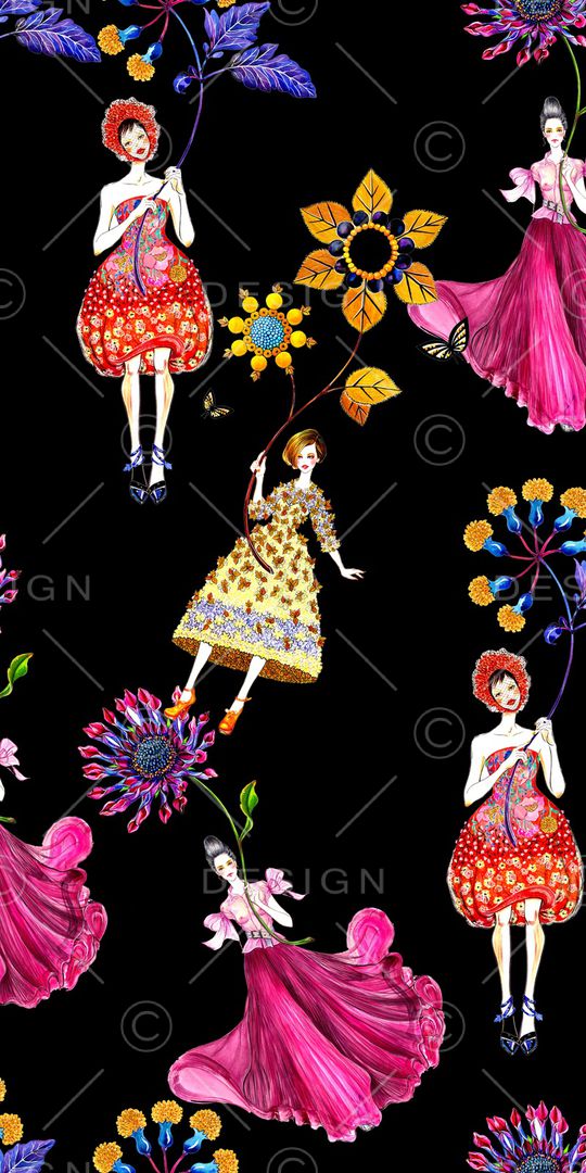 小碎花印花华亿平台图片