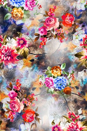 菊花印花华亿平台图片