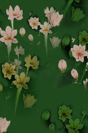 玉兰花印花华亿平台图片