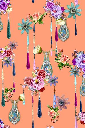 花卉印花华亿平台图片