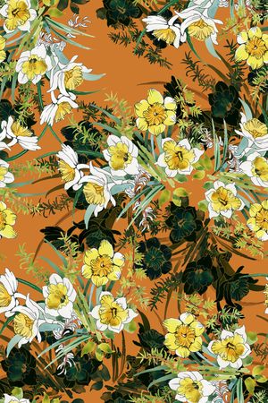 大气花卉印花华亿平台图片