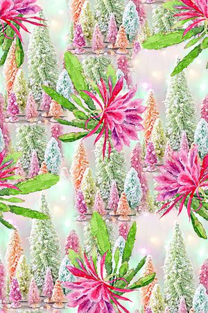 抽象手绘水彩画植物纹理花卉数码印花印花华亿平台图片