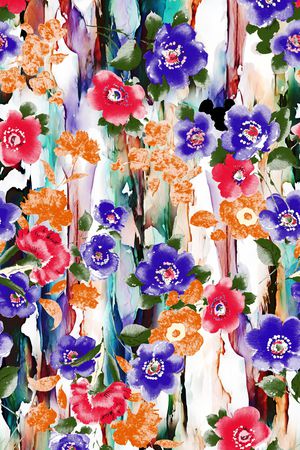 花卉印花华亿平台图片