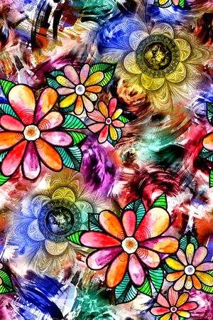 抽象印花华亿平台图片