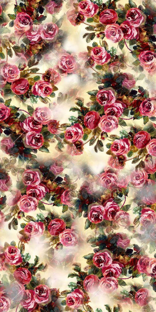 手绘花卉印花华亿平台图片