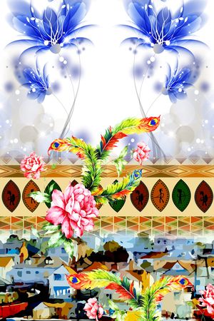 花卉印花华亿平台图片