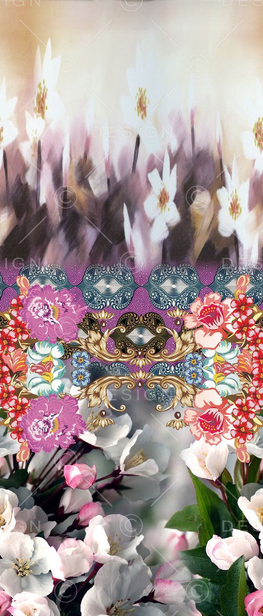 花卉印花华亿平台图片