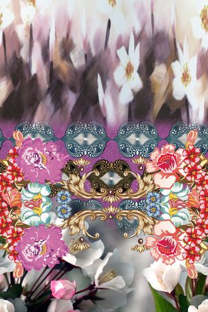 花卉印花华亿平台图片