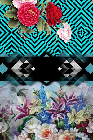 花卉印花华亿平台图片