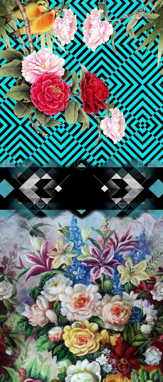 花卉印花华亿平台图片