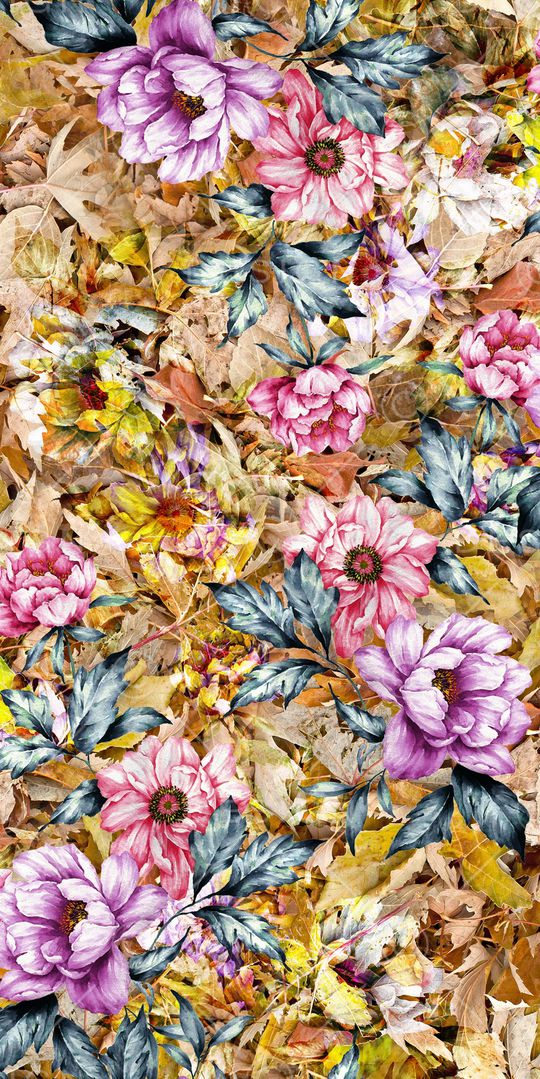 玉兰花印花华亿平台图片