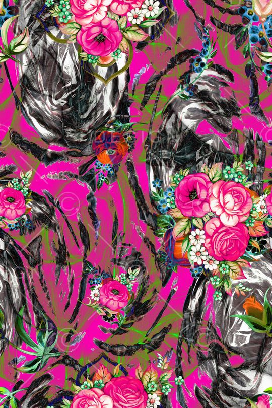 花卉印花华亿平台图片