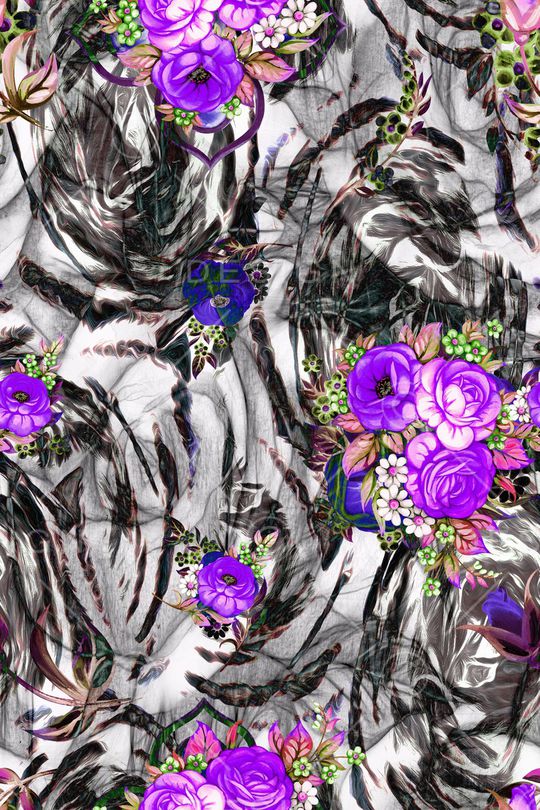 花卉印花华亿平台图片