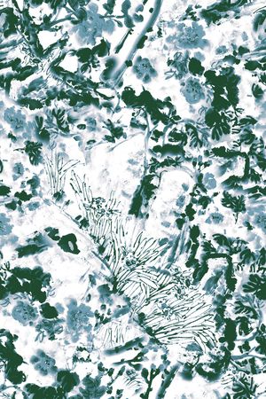 手绘花卉印花华亿平台图片