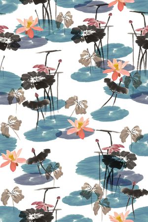 洋阳---花卉印花华亿平台图片