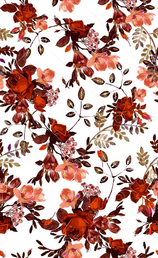 手绘花卉印花华亿平台图片