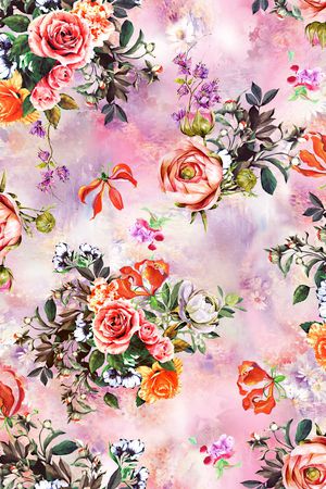 花卉印花华亿平台图片