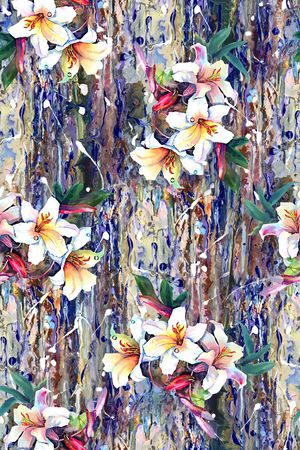 花卉印花华亿平台图片