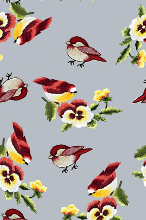 抽象手绘水彩画植物纹理花卉动物鸟数码印花印花华亿平台图片