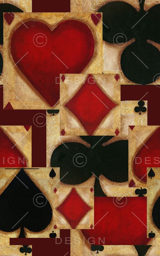 扑克印花华亿平台图片