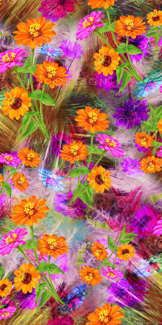 罂粟花印花华亿平台图片