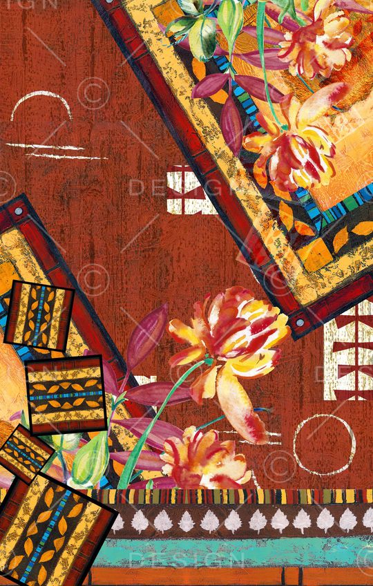 花卉印花华亿平台图片