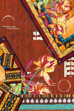 花卉印花华亿平台图片