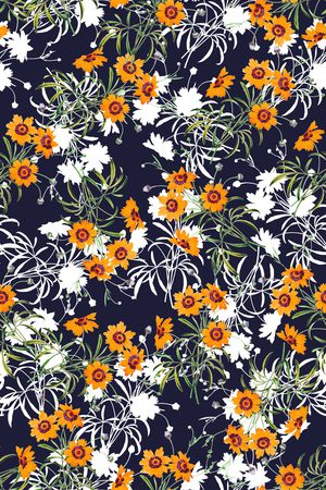 复古花卉印花华亿平台图片