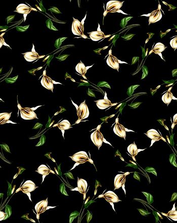 花卉印花华亿平台图片