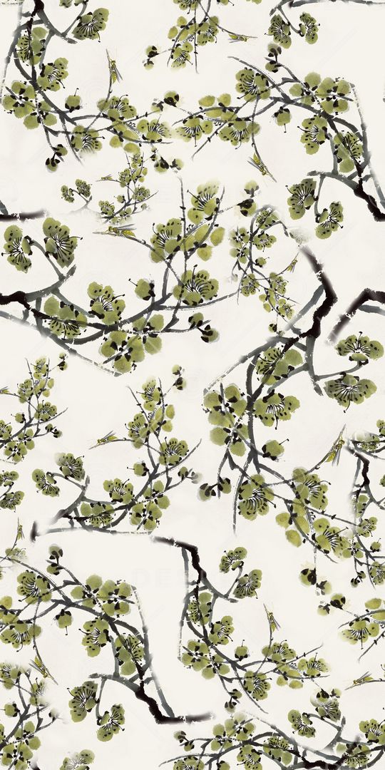 水墨印花华亿平台图片