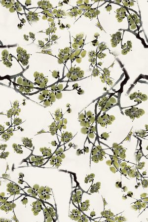 水墨印花华亿平台图片