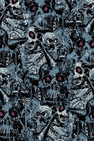 骷髅头印花华亿平台图片