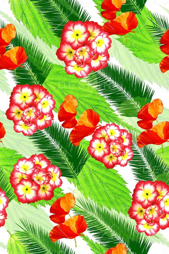 女士裙装花卉印花华亿平台图片