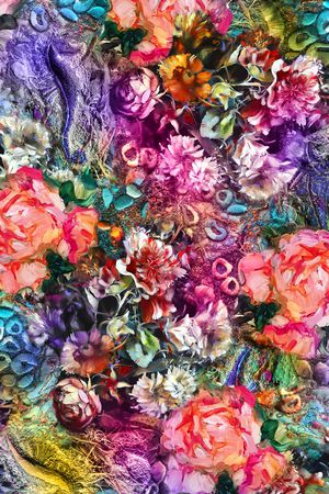 花卉印花华亿平台图片