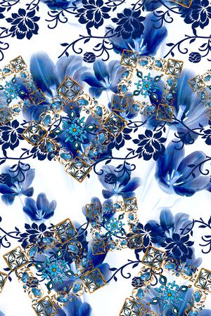 花卉印花华亿平台图片