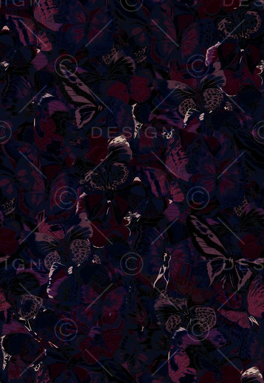 蝴蝶印花华亿平台图片